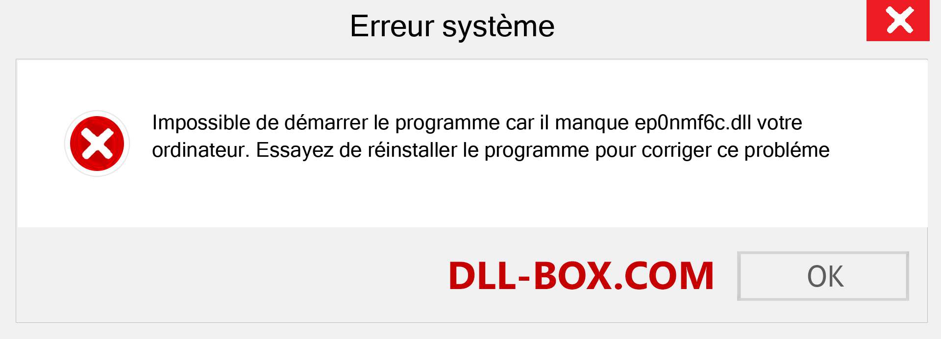 Le fichier ep0nmf6c.dll est manquant ?. Télécharger pour Windows 7, 8, 10 - Correction de l'erreur manquante ep0nmf6c dll sur Windows, photos, images